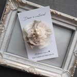 アンティークレースとビジューのnaturalポニーフック❋