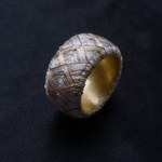 お守りリング「天照への祈り」 絹刺繍の指輪 伝統工芸 加賀ゆびぬき ホワイト シルバー ゴールド 和 和装 着物