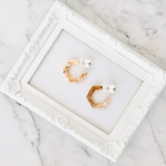 New‼︎ 5面C形フープピアス(ベージュ)