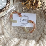 大ぶりC型フープ ピアス/イヤリング