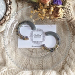 大ぶりC型フープ ピアス/イヤリング