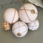 【受注製作】 ちりめん玉かんざし 白無垢