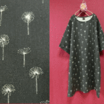 北欧 たんぽぽ綿毛 ゆったりワンピース gray