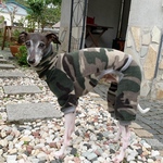 グレー系カモフラ柄フリース