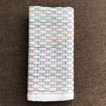 【送料込】刺し子ふきん くぐり刺し 水玉