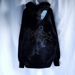 Blue month and constellation パーカー men's L