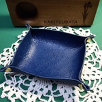 本革 小物トレー(ギリシャ模様入り)