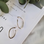 シルバー オーバル ピアス/イヤリング