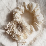 リネンとレースのnaturalシュシュ❈