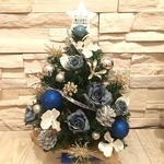クリスマスツリー ブルー、シルバー