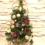 クリスマスツリー ボルドー、ブラウン