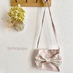 キッズポシェット リバティ フェリシテ あずきミルク リボン