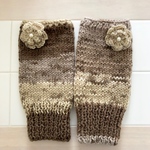 たっぷりサイズ ハンドウォーマー /カフェオレ