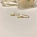 チェコビーズ_ひと粒のしずく*レモンイエロー ピアス/イヤリング