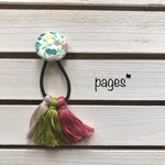 No.81 リバティおめかしタッセルヘアゴム