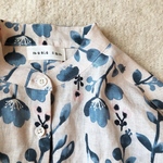オーダーのお客さま専用ページ☺︎つかず離れずが心地いい 手描き風花柄リネンシャツ スタンドカラーver.