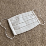 お鼻もお口もすっぽり♫ 4重ガーゼ プリーツマスク 白 高学年から大人の方まで