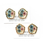 ♢driedflower×goldピアス/イヤリング♢ コデマリ/レジン/ドライフラワー/パステル/ピンク/ブルー