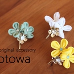 *つまみ細工*春の花のポニーフック