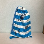 少し大きめ スペースボーダー 惑星柄のコップ袋 巾着袋