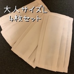簡易マスク 白4枚セット(布)大人サイズL
