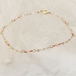 14kgf インカローズとチェーンのブレスレット