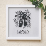 切り絵 バレーシューズ