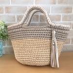 大人ニュアンスなかごバッグ・クロス・スターチャーム付