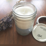 *Mason jar*purple aroma soy candle*メイソンジャーアロマソイキャンドル*紫