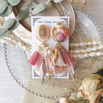 ✿︎pink✿︎ 2way spring beads tassel -ボタンピアス/イヤリング-