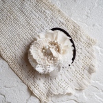 レースとお花モチーフのnaturalヘアゴム✽