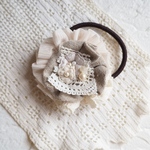 チュールとお花モチーフのnaturalヘアゴム✽