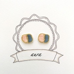 金継ぎ風刺繍ピアス/イヤリング オーラ