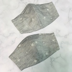 立体インナーマスク2枚セット、ノーズワイヤー、耳ゴム付き、男性用、女性用、星柄