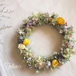 母の日は5月4日ご注文まで!!母の日に* 淡いお花のリース*