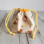 《再販》ミニ巾着 柴犬レモン