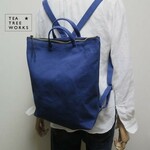 ☆倉敷帆布リュックサック☆light navy×gold