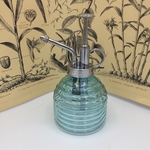 ガラス製霧吹き水色しましま