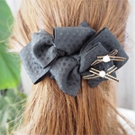 水玉ブラック バレッタ