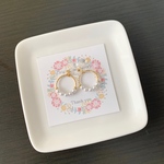 ❀パールの並んだ小ぶりなわっかイヤリング