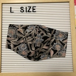 立体布マスク ハンドメイド 黒 花柄