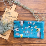 【マスクポーチ】ハシビロコウサン(ターコイズ)