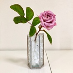 フローラガラスの花瓶(6面)★ステンドグラス花瓶