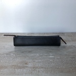 レザー 細身のペンケース ブラック