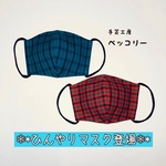 【Sサイズ】☆接触冷感☆ファミリアチェックの立体【夏マスク】