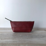 レザー レッドの革のペンケース 《ポーチにも》