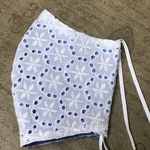 ☆O様 オーダー品 コットンレースのおしゃれな立体マスク♪︎(ブルー)