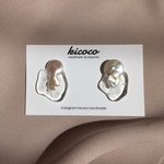 pearl × slime クリアピアス