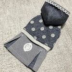 完成品♪ネイビー杢/ヒッコリープリーツ*ドットパーカー