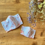 COOL MASK 2点セット✨『ママ&幼児サイズ』オレンジ花柄